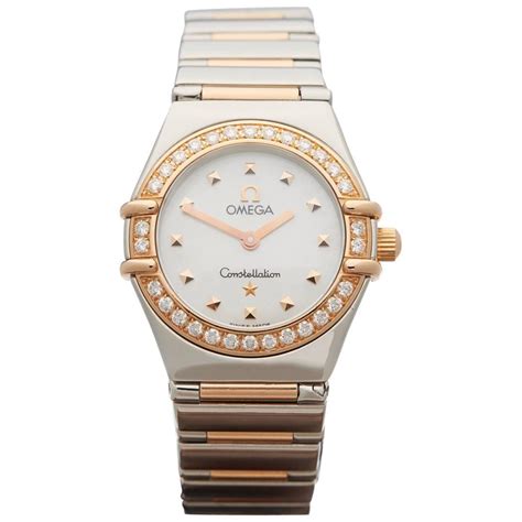 omega watch ladies constellation|ladies omega constellation diamond bezel.